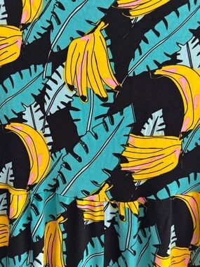 Ava Sky Banana Print Romper - Teal & Yellow